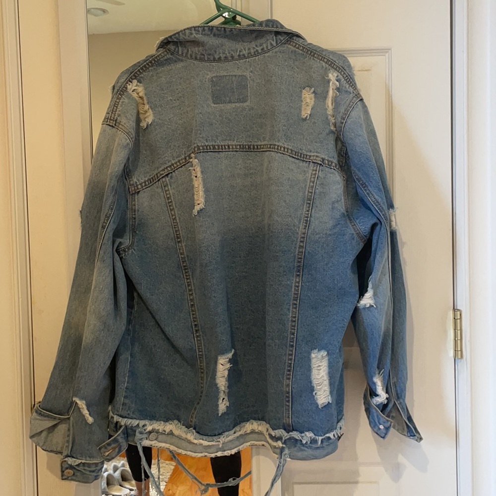 Destroyed Denim Over Sized Jacket - image 4